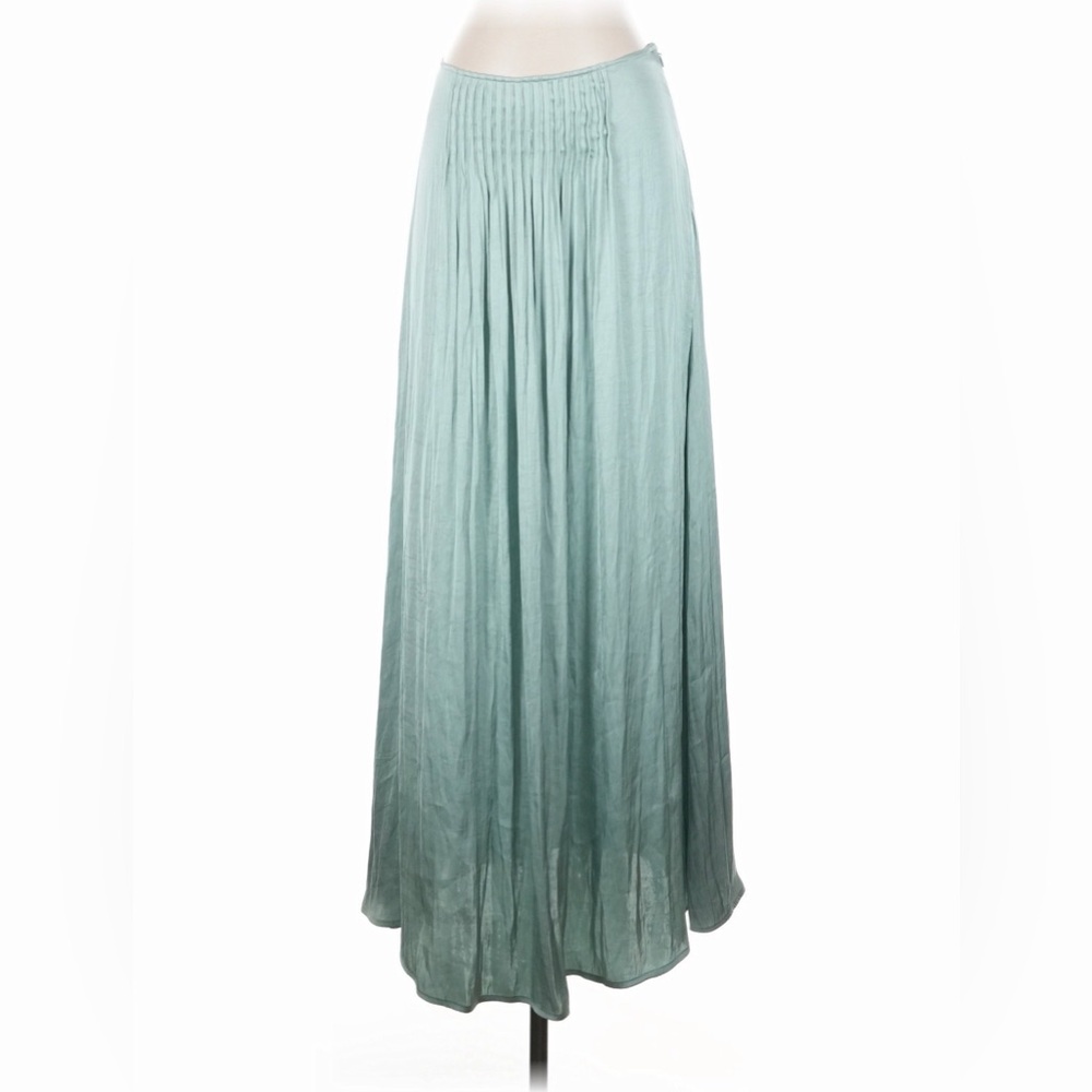 NWT Chelsea & Violet Mint Green Pleated Maxi Skirt